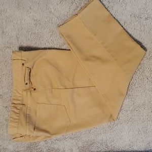 JJill crop Jean, light golden yellow, P12,